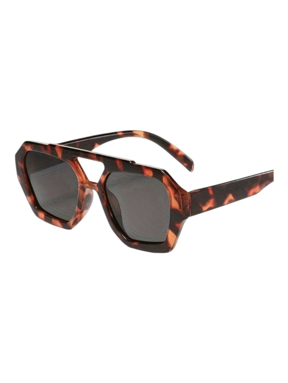 Stylish Tortoiseshell Geometric Sunglasses
